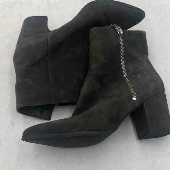Michael Kors MK Designer Dawson Black Suede Zip Up Ankle Booties Size 5.5 - Picture 4 of 8